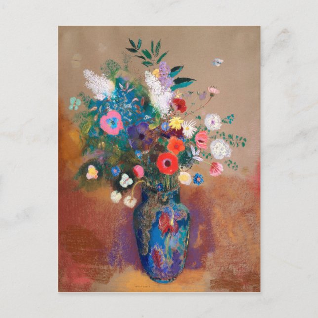 Bouquet Of Wild Field Flowers - Odilon Redon Postcard (Front)