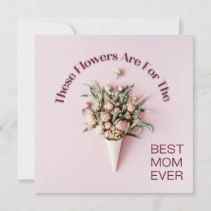 Bouquet Pink Personalized Mother's day Greeting Invitation