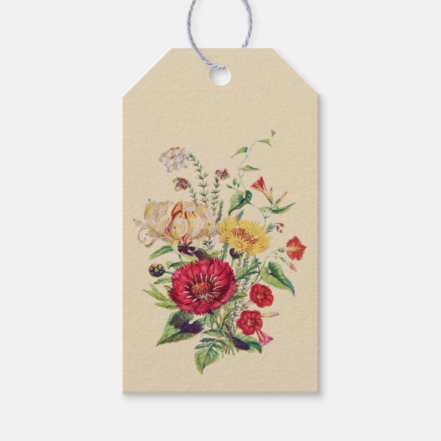 Bouquet - Red Gift Tags (Front)
