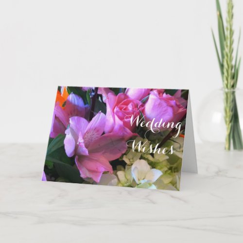 Bouquet Religious Wedding Wishes Card