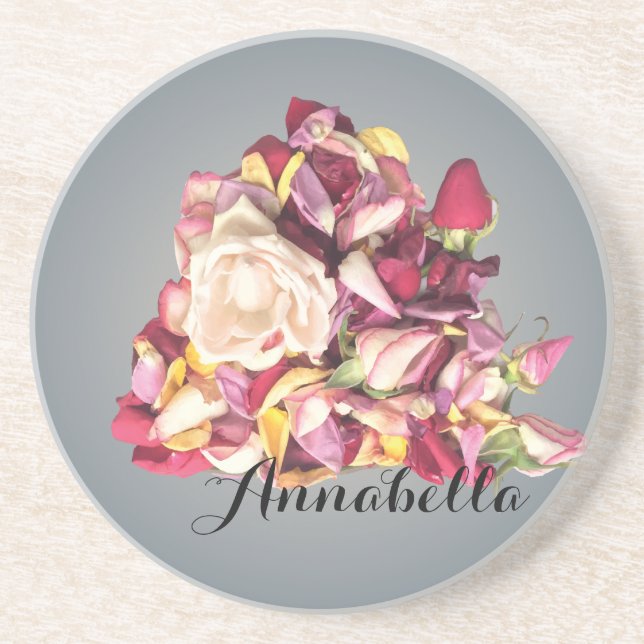 Bouquet Sandstone Coaster (Front)