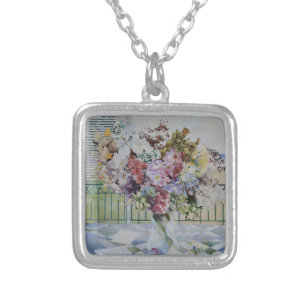Bouquet Silver Plated Necklace