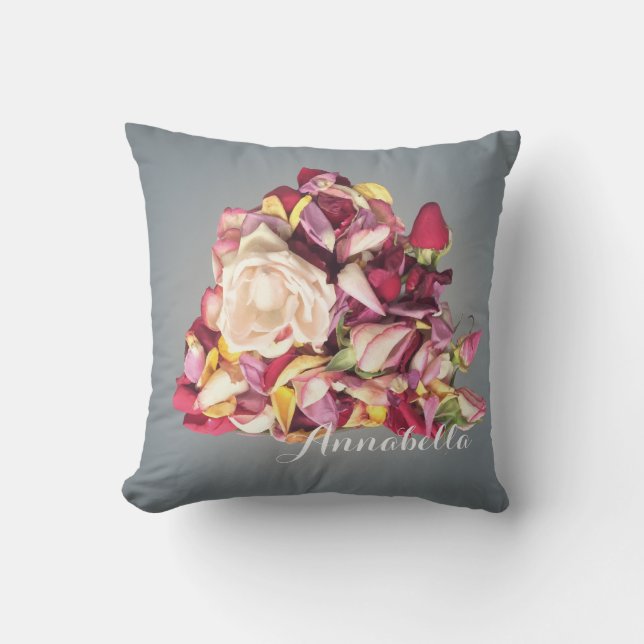 Bouquet Throw Pillow (Front)