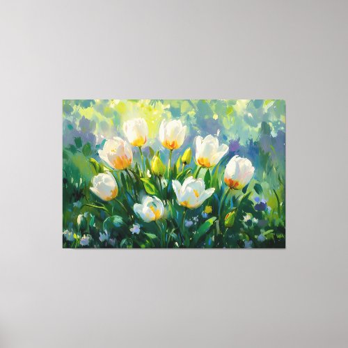  Bouquet Tulips TV2 Stretched Canvas Print