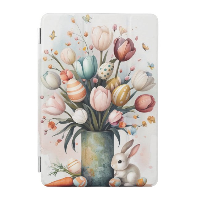 Bouquet w/ Easter Eggs And Bunny iPad Smart Cover (Front)