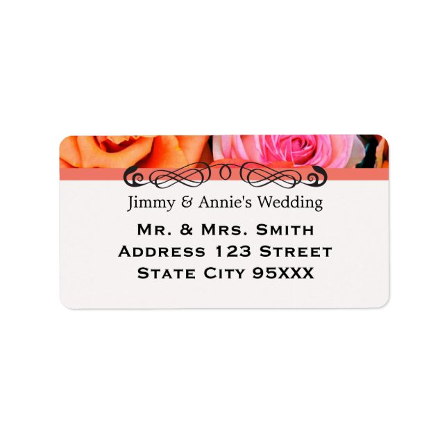 Bouquet Wedding Label (Front)