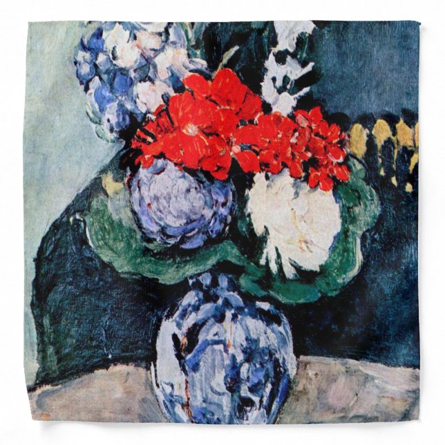 Bouquet with Little Delft, Paul Cezanne Bandana (Front)