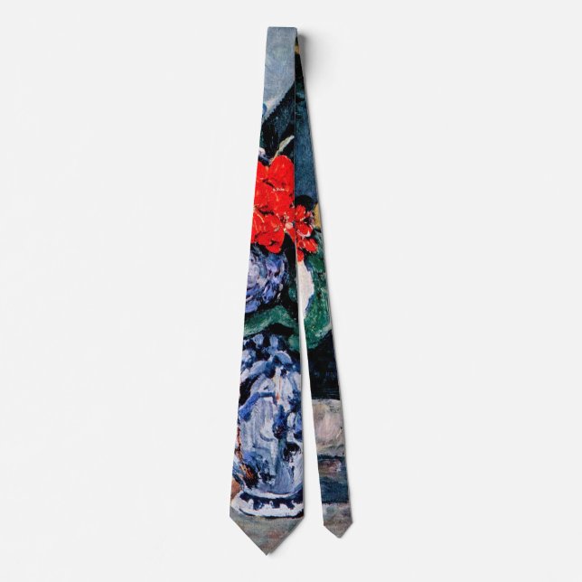 Bouquet with Little Delft, Paul Cezanne Neck Tie (Front)