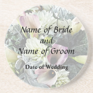 Bouquet With Pink Calla Lilies Wedding Supplies Coaster