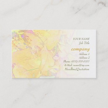 Bouquet With Sunflower Light Business Card by profilesincolor at Zazzle