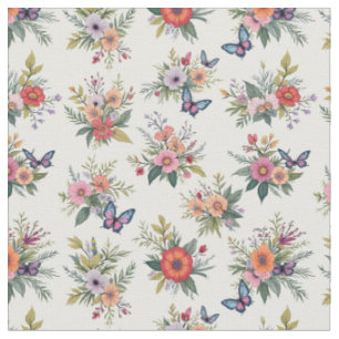 Bouquets and Butterflies Fabric