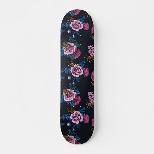 Bouquets and tarantula 2 skateboard (Front)