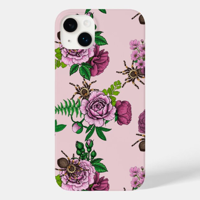 Bouquets and tarantula Case-Mate iPhone case (Back)