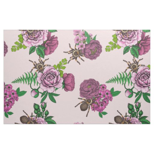 Bouquets and tarantula fabric