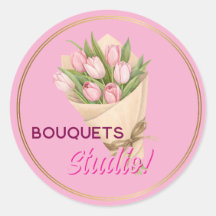 Bouquets business logo  Sticker