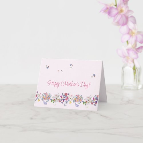 Bouquets of flowers for Mother Card