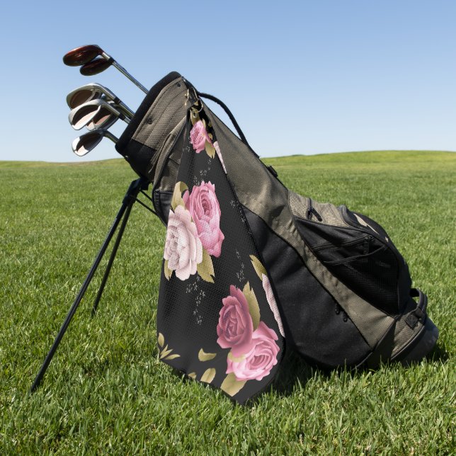 Bouquets of Roses 3 Golf Towel (Green)