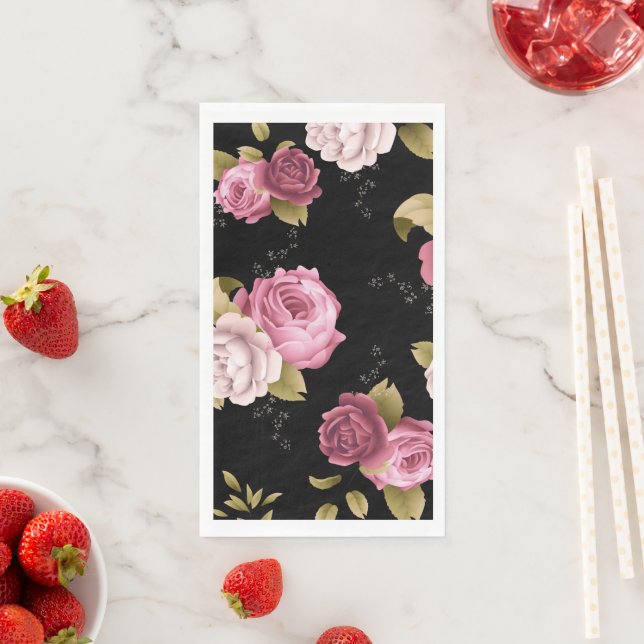 Bouquets of Roses 3 Paper Guest Towels (Insitu)