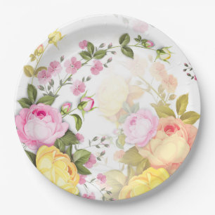 Bouquets of Roses 4 Paper Plates