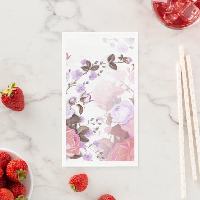 Bouquets of Roses 5 Paper Guest Towels (Insitu)