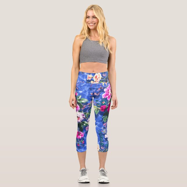 Bouquets with roses capri leggings (Front)