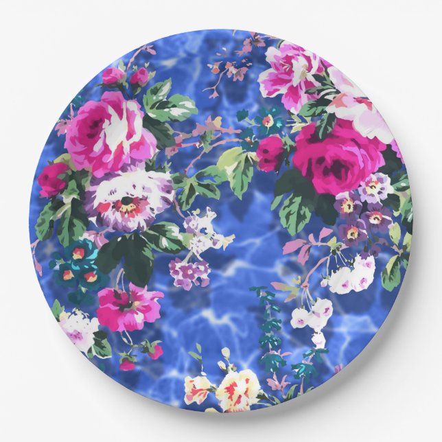 Bouquets with roses paper plates (Front)