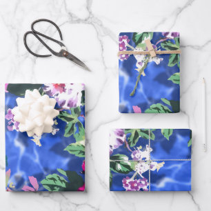 Bouquets with roses wrapping paper sheets