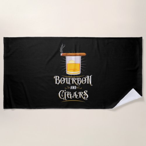 Bourbon And Cigars Beach Towel