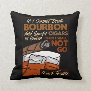 Bourbon and Cigars Bourbon Lover  Throw Pillow