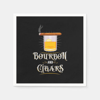 Bourbon And Cigars Napkins
