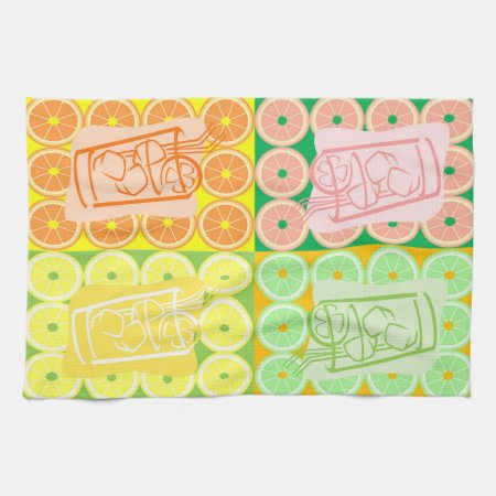 Bourbon And Vodka And Gin, Oh, My! Kitchen Towel