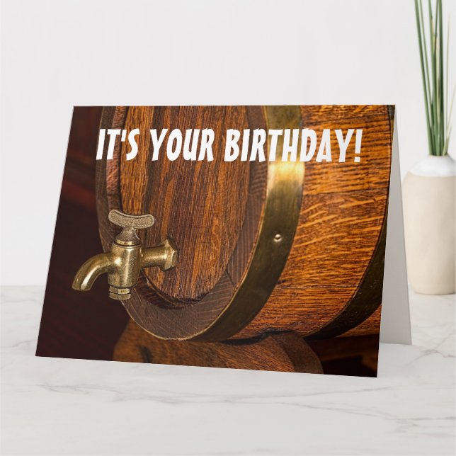 BOURBON BARREL BIRTHDAY BIG CARD (Front)