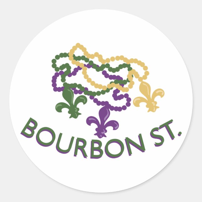 Bourbon Beads Classic Round Sticker (Front)