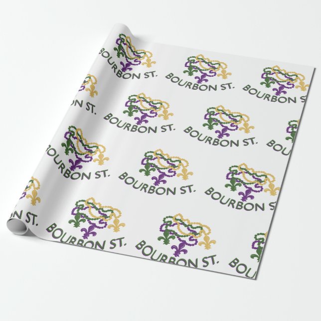 Bourbon Beads Wrapping Paper (Unrolled)
