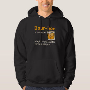 Bourbon Definition Magic Brown Water Whisky Men Hoodie