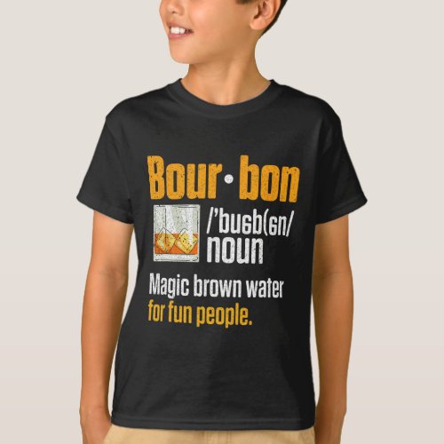 Bourbon Definition Whiskey Drinking Bourbon Drinke T_Shirt