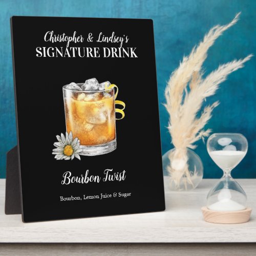 Bourbon Drink  PERSONALIZE this Signature Drink Plaque