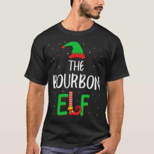 Bourbon Elf Family Matching Christmas Pjs Funny T-Shirt
