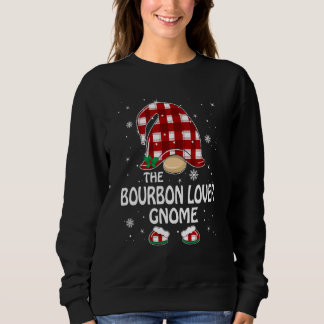 Bourbon Gnome Buffalo Plaid Matching Family Christ Sweatshirt