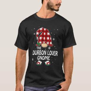 Bourbon Gnome Buffalo Plaid Matching Family Christ T-Shirt
