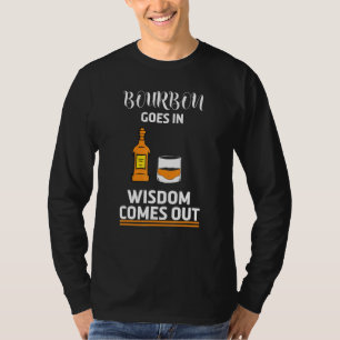 Bourbon Goes In Wisdom Comes Out Retro Bourbon Dri T-Shirt