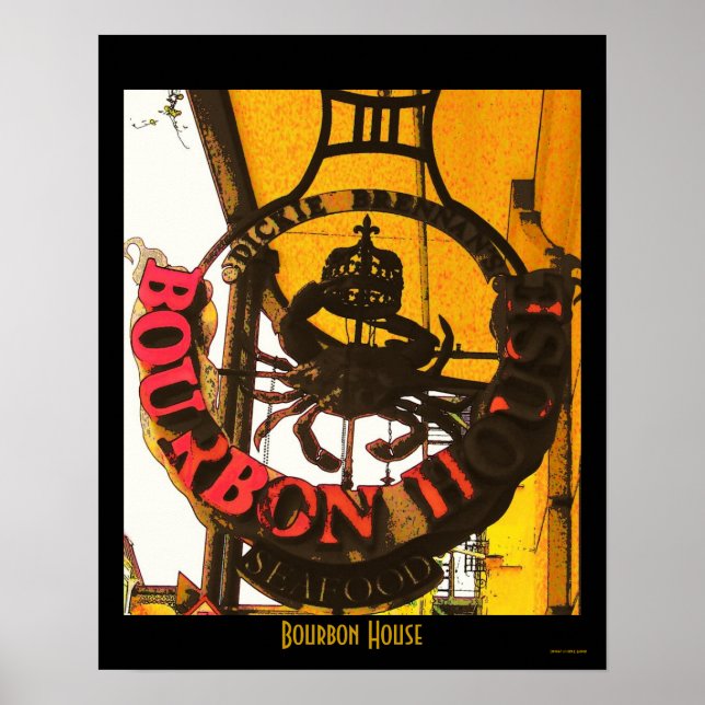 Bourbon House Seafood Poster (Front)