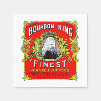 Bourbon King Finest Roasted Coffees Paper Napkins