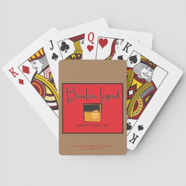 Bourbon Legend on tan  Poker Cards (Back)