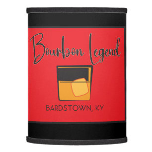 Bourbon Legend Retro Design w/Glass- Lamp Shade