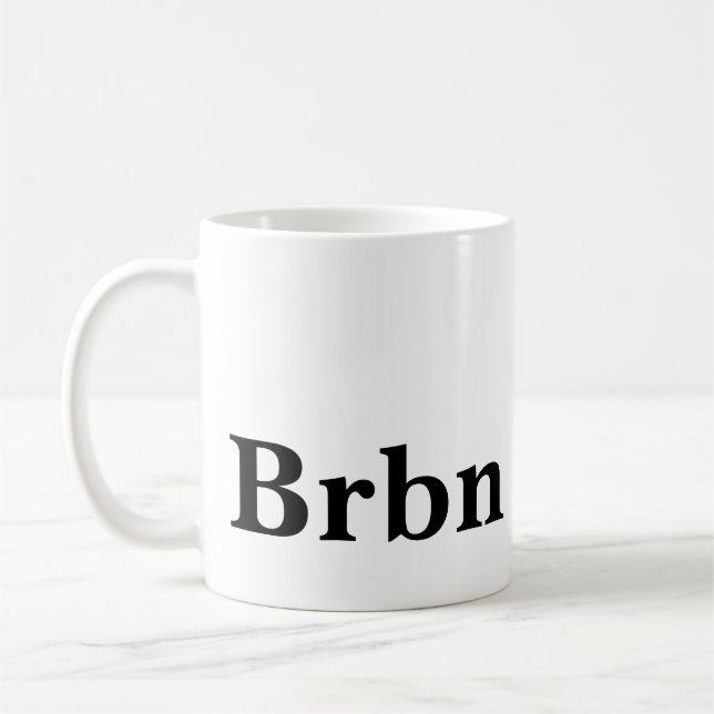Bourbon lover black and white coffee mug (Left)