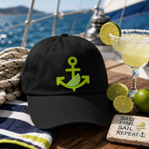 Bourbon Loves Tequila Anchor Lime Margarita Sail Hat