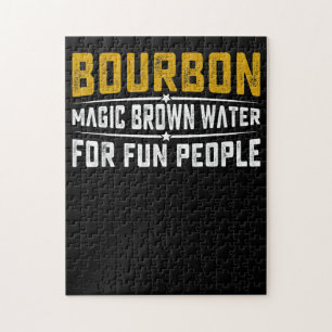 Bourbon Magic Brown Water Fun People - Whiskey Jigsaw Puzzle
