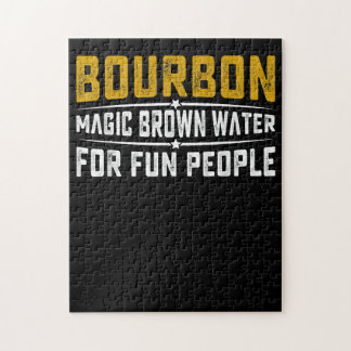 Bourbon Magic Brown Water Fun People - Whiskey Jigsaw Puzzle