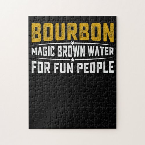 Bourbon Magic Brown Water Fun People _ Whiskey Jigsaw Puzzle